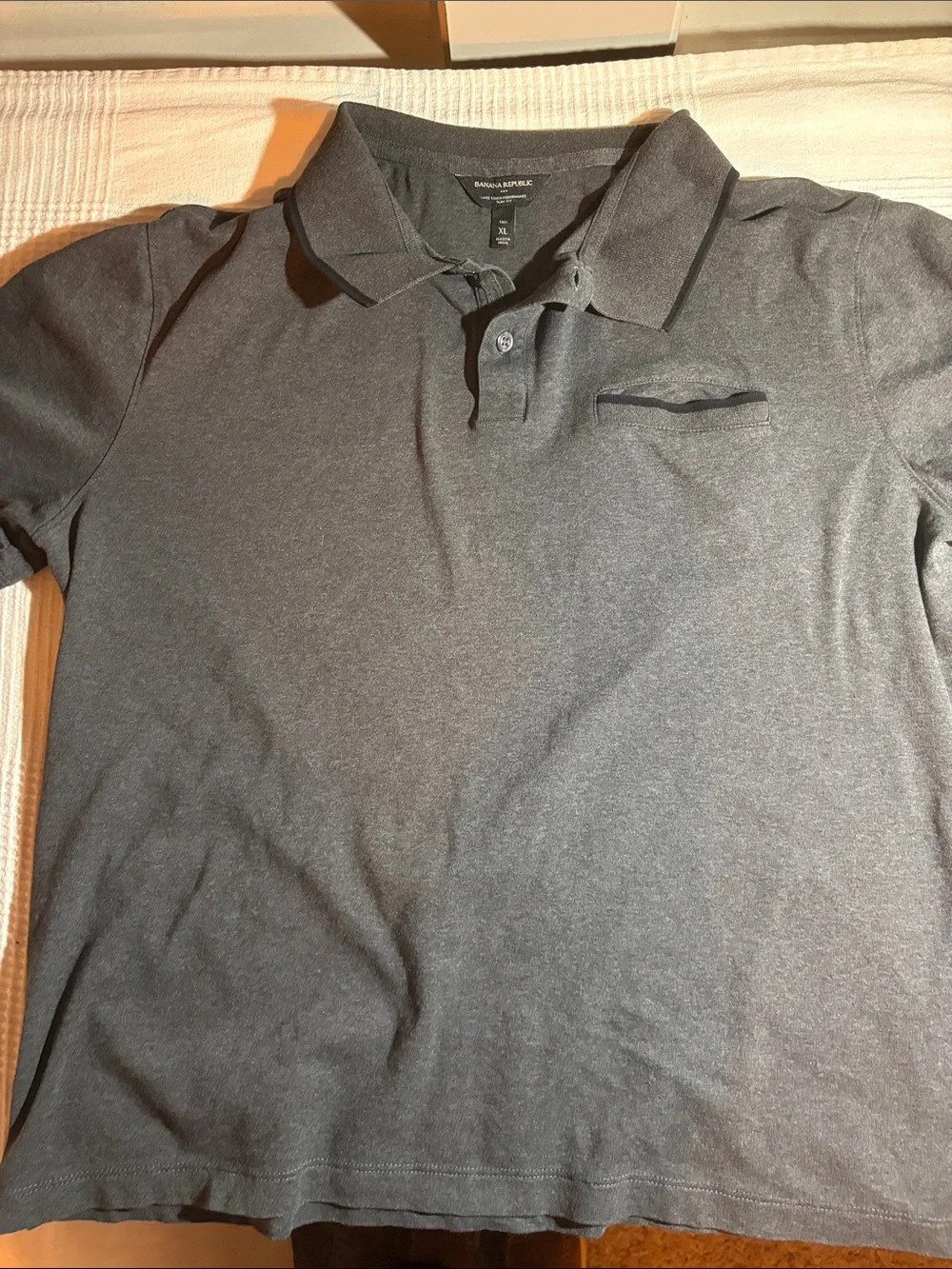Banana Republic Men's Dark Gray Polo Shirt